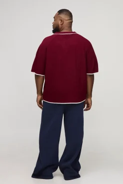 Maillot de football en maille côtelée brodée
