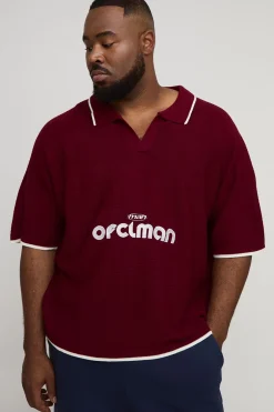 Maillot de football en maille côtelée brodée