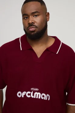 Maillot de football en maille côtelée brodée