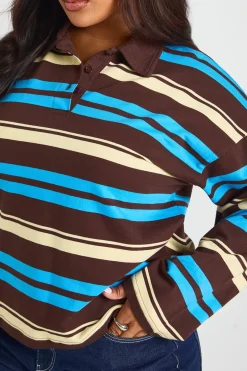 Maillot de rugby à rayures larges Plus