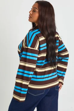 Maillot de rugby à rayures larges Plus
