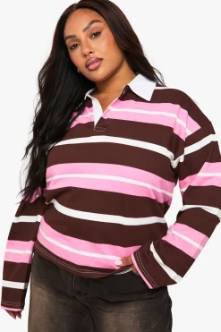 Maillot de rugby à rayures larges Plus
