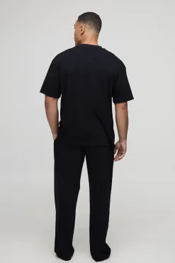 boohooMAN MAN Ensemble de détente pour homme : T-shirt et pantalon de jogging<Homme Vêtements Confort