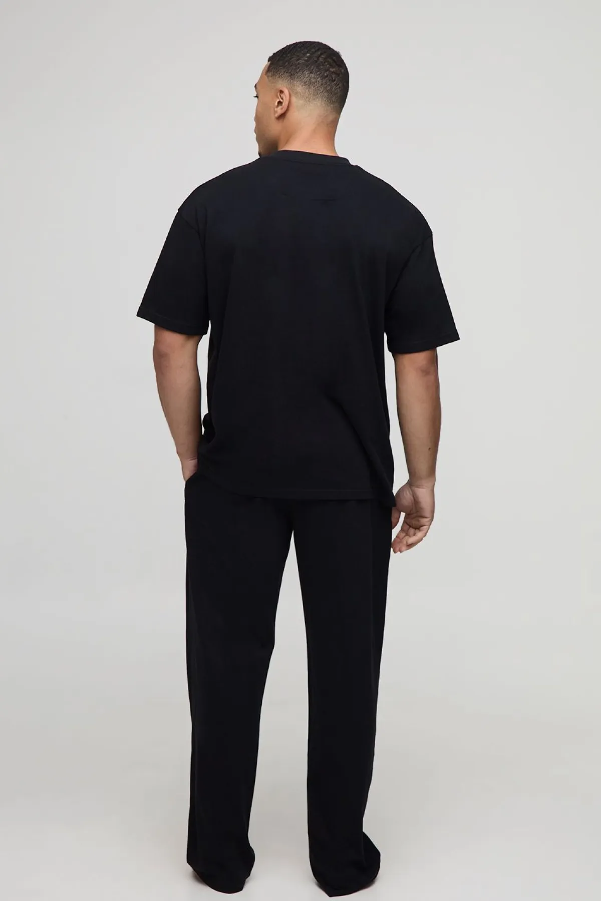 boohooMAN MAN Ensemble de détente pour homme : T-shirt et pantalon de jogging<Homme Vêtements Confort