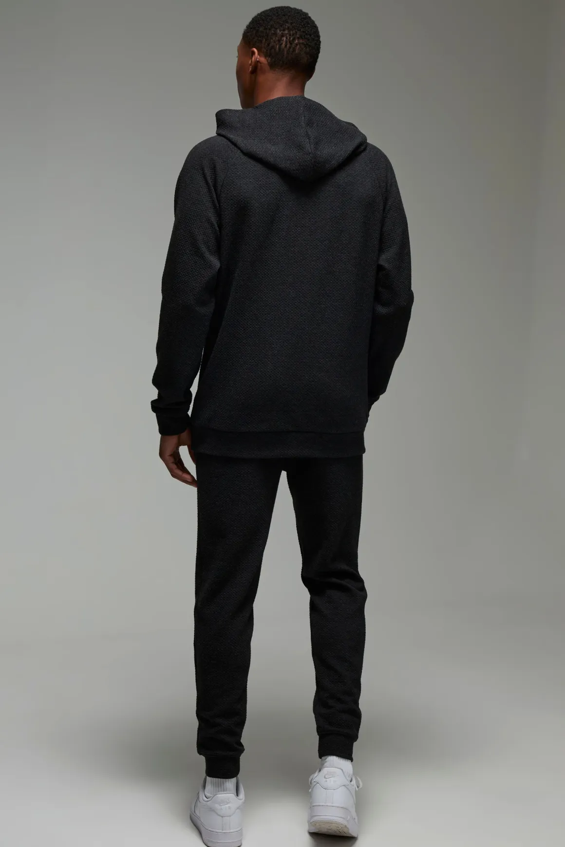 Man Sport Textured Double Knit Hoodie
