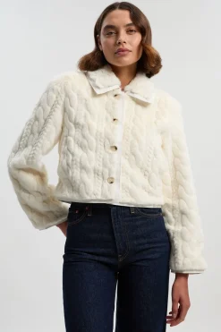 Manteau Ajusté en synthétique Texturée