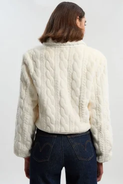 Manteau Ajusté en synthétique Texturée