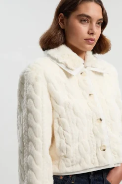 Manteau Ajusté en synthétique Texturée