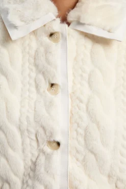 Manteau Ajusté en synthétique Texturée