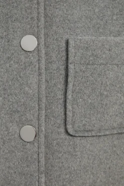 KarenMillen Manteau Ajusté Mi-Long en Laine Brossée avec Poches Plaquées<Femme Tailleurs|Vestes & Manteaux