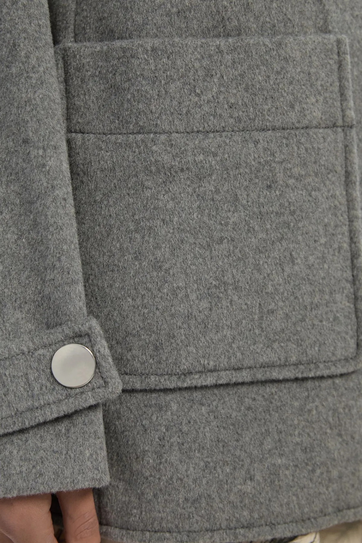 KarenMillen Manteau Ajusté Mi-Long en Laine Brossée avec Poches Plaquées<Femme Tailleurs|Vestes & Manteaux