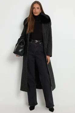 Wallis Manteau Ajusté À Rayures Fines En Mélange De Laine<Femme Manteaux Et Vestes D’Automne|Vestes & Manteaux