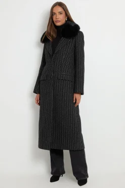 Wallis Manteau Ajusté À Rayures Fines En Mélange De Laine<Femme Manteaux Et Vestes D’Automne|Vestes & Manteaux