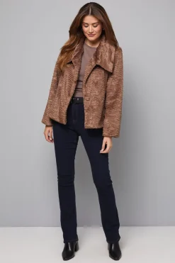 Manteau avec Détail Col en synthétique