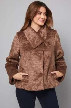 Manteau avec Détail Col en synthétique