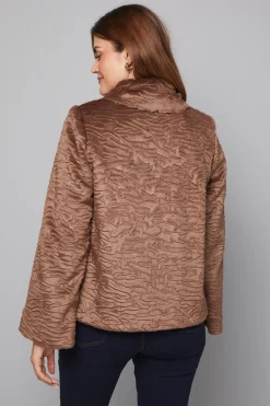Manteau avec Détail Col en synthétique
