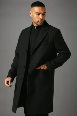 Manteau Black Signature 3 boutons en mélange de laine Epsom