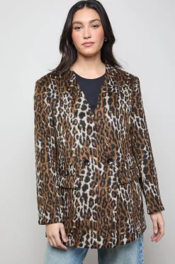 Manteau Blazer sans Col