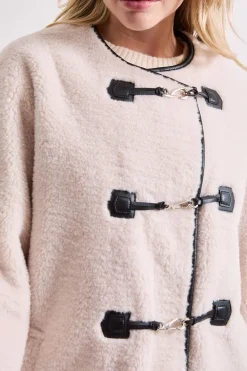 Dorothy Perkins Manteau Borg à Détails Boutons-Bascule en synthétique<Femme Manteaux Et Vestes D’Automne|Vestes & Manteaux