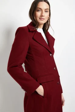 Wallis Manteau Boutonné en Sergé Principles by<Femme Vestes & Manteaux