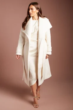Coast Manteau Cache-cœur Ceinturé À Col Surdimensionné Structuré<Femme Vestes & Manteaux