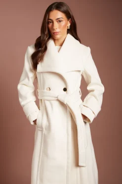 Coast Manteau Cache-cœur Ceinturé À Col Surdimensionné Structuré<Femme Vestes & Manteaux