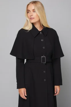 Manteau Cape Sans Col Petite Taille