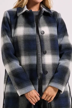 Dorothy Perkins Manteau Ceinturé à Carreaux avec Détails de Manchettes en Fourrure<Femme Vestes & Manteaux