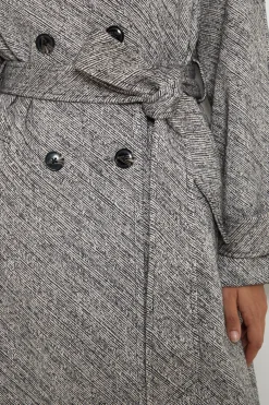 Wallis Manteau Ceinturé À Double Boutonnage Avec Col Montant Intégré<Femme Vestes & Manteaux