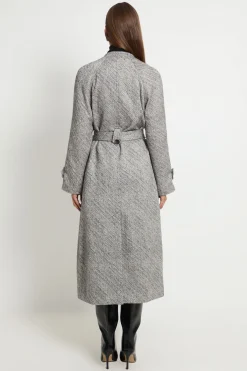 Wallis Manteau Ceinturé À Double Boutonnage Avec Col Montant Intégré<Femme Vestes & Manteaux