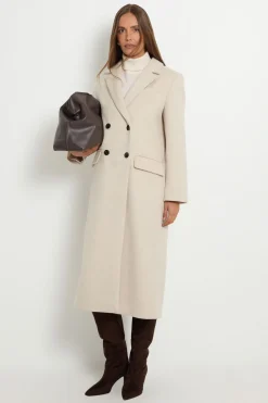 Manteau Ceinturé À Double Boutonnage En Mélange De Laine