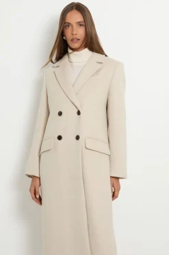 Manteau Ceinturé À Double Boutonnage En Mélange De Laine
