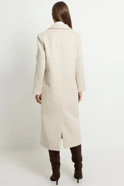 Manteau Ceinturé À Double Boutonnage En Mélange De Laine