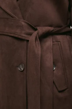 Oasis Manteau Ceinturé à Détail de Poignet<Femme Looks Chocolat|Manteaux Et Vestes D’Automne