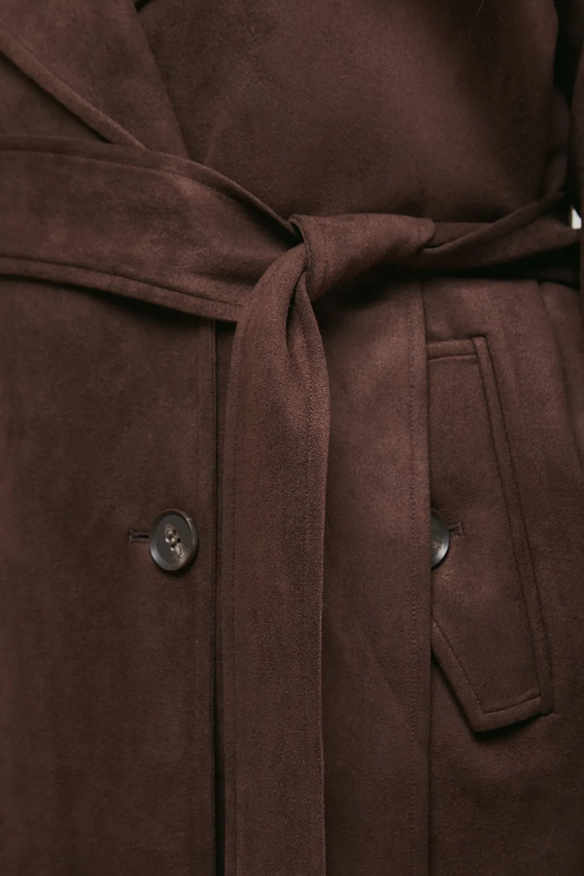 Oasis Manteau Ceinturé à Détail de Poignet<Femme Looks Chocolat|Manteaux Et Vestes D’Automne
