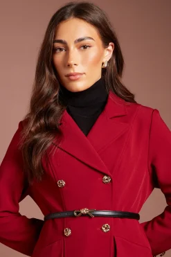 Coast Manteau Ceinturé En Crêpe Ajusté Lisa Tan<Femme Vestes & Manteaux