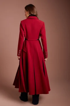 Coast Manteau Ceinturé En Crêpe Ajusté Lisa Tan<Femme Vestes & Manteaux