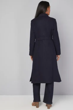 Wallis Manteau Ceinturé à Fentes Latérales Petite<Femme Manteaux Et Vestes D’Automne|Vestes & Manteaux