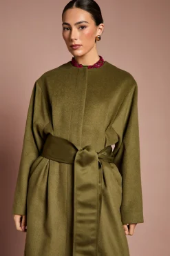 Coast Manteau Ceinturé Lisa Tan avec Détail à la Taille pour Occasions Spéciales<Femme Vestes & Manteaux