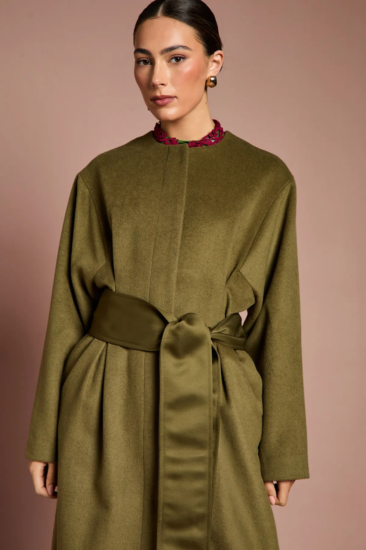 Coast Manteau Ceinturé Lisa Tan avec Détail à la Taille pour Occasions Spéciales<Femme Vestes & Manteaux