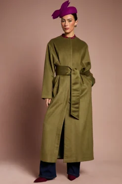 Coast Manteau Ceinturé Lisa Tan avec Détail à la Taille pour Occasions Spéciales<Femme Vestes & Manteaux