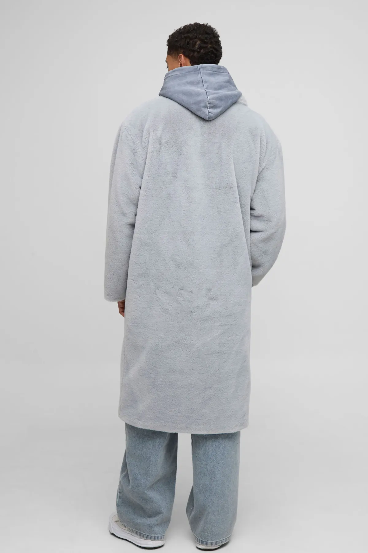 boohooMAN Manteau châle surdimensionné en peluche synthétique<Homme Vestes & Manteaux Grande Taille|Tout Afficher