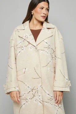Wallis Manteau à Col avec Trois Boutons à Motif Floral<Femme Manteaux Et Vestes D’Automne|Vestes & Manteaux
