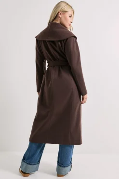 Manteau à Col Châle avec Ceinture