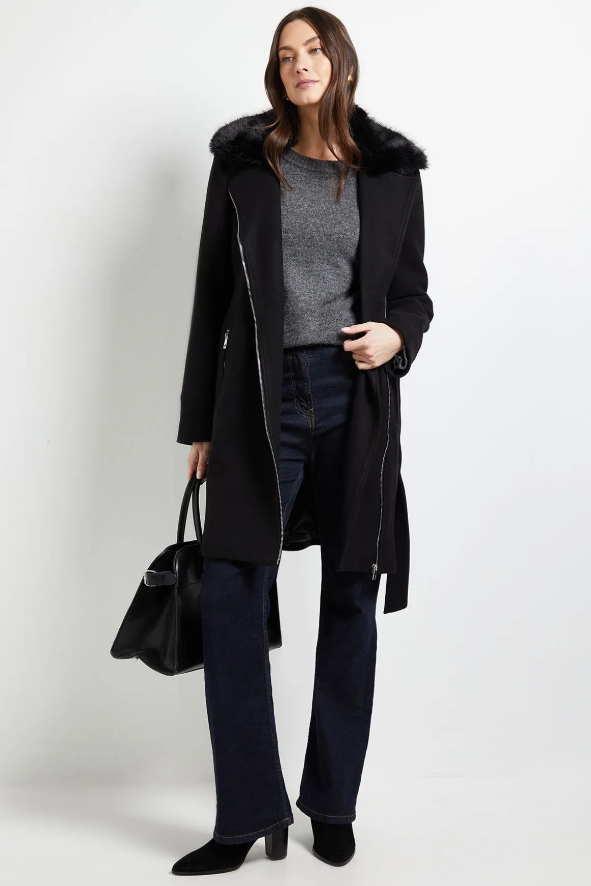 Manteau à Col en Fourrure Principles by Wallis