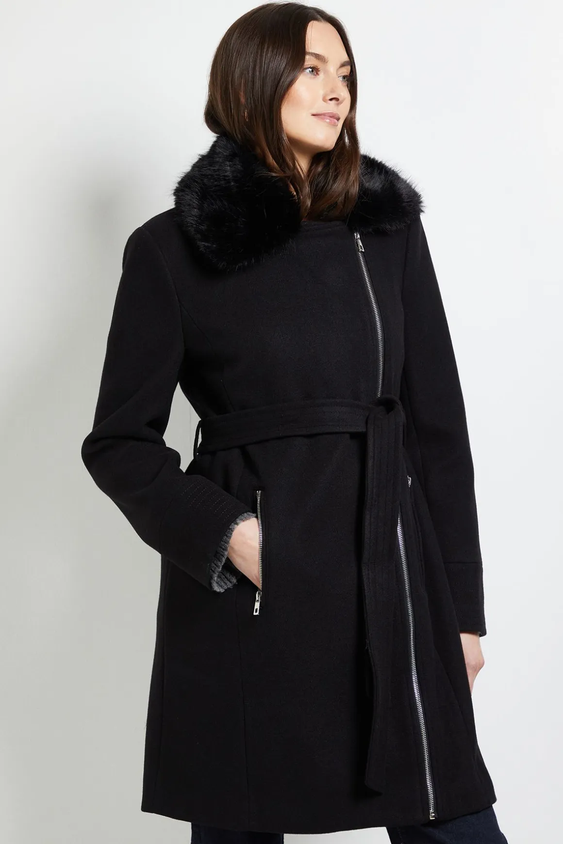 Manteau à Col en Fourrure Principles by Wallis