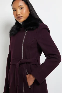 Wallis Manteau à Col en Fourrure Principles by<Femme Manteaux Et Vestes D’Automne|Vestes & Manteaux