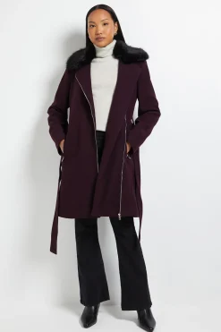Wallis Manteau à Col en Fourrure Principles by<Femme Manteaux Et Vestes D’Automne|Vestes & Manteaux