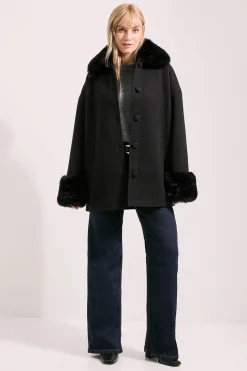 Wallis Manteau à Col en synthétique Principles by<Femme Vestes & Manteaux