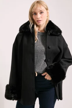 Wallis Manteau à Col en synthétique Principles by<Femme Vestes & Manteaux